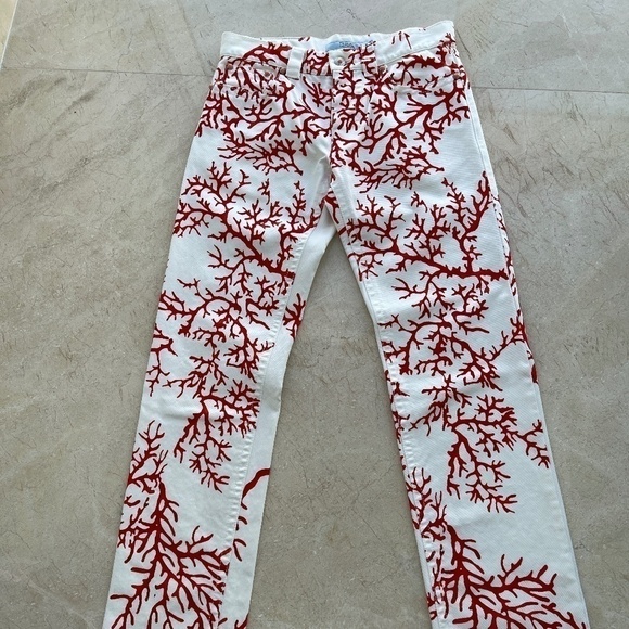 VALENTINO Red Pants - Denim - Picture 1 of 11